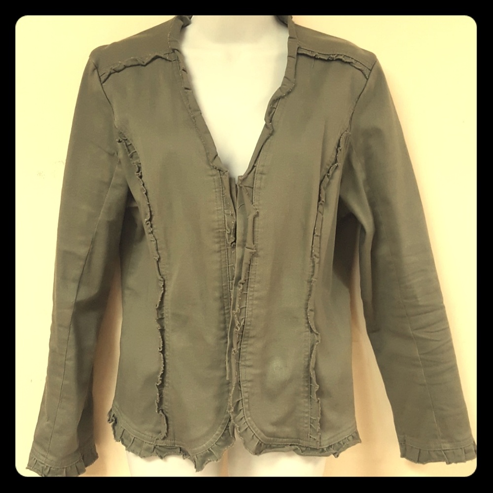 LAL Live a Little army green crop jacket